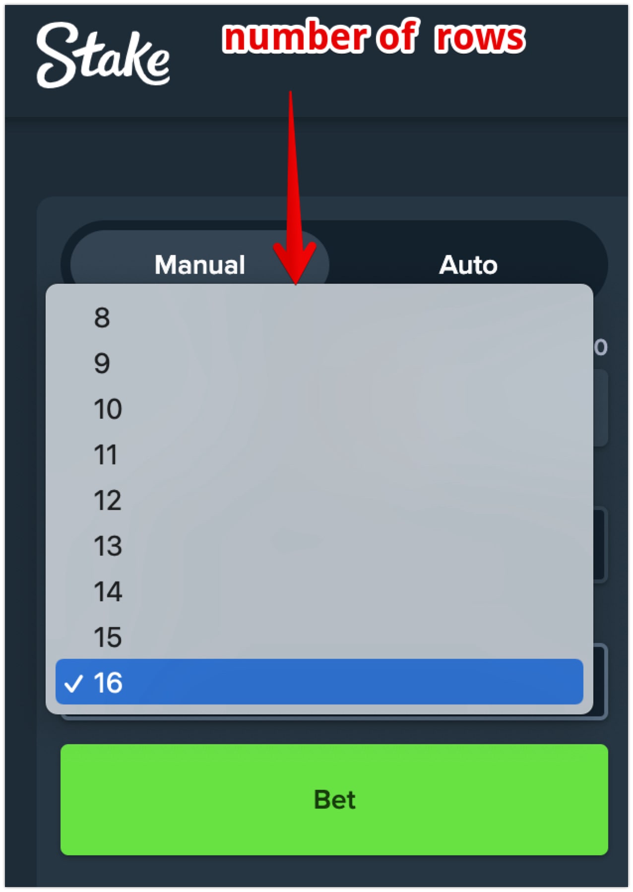 Change number of rows in plinko app