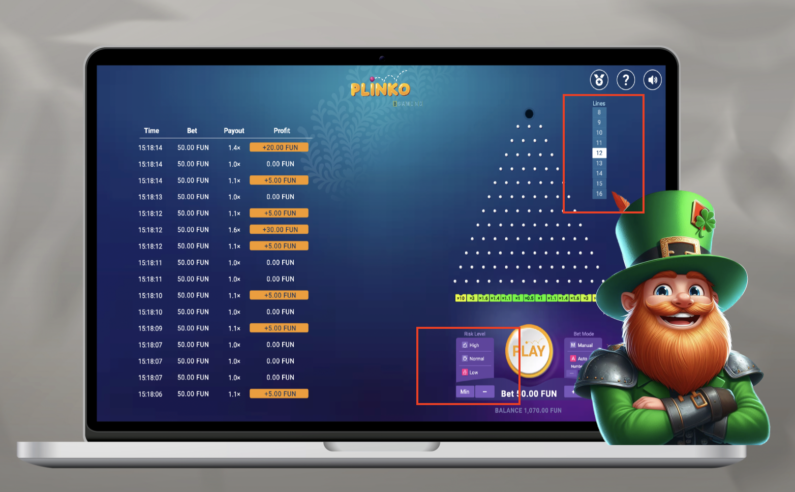 What are the unique features of the Plinko BGaming game | We reveal the secrets of Plinko BGaming 