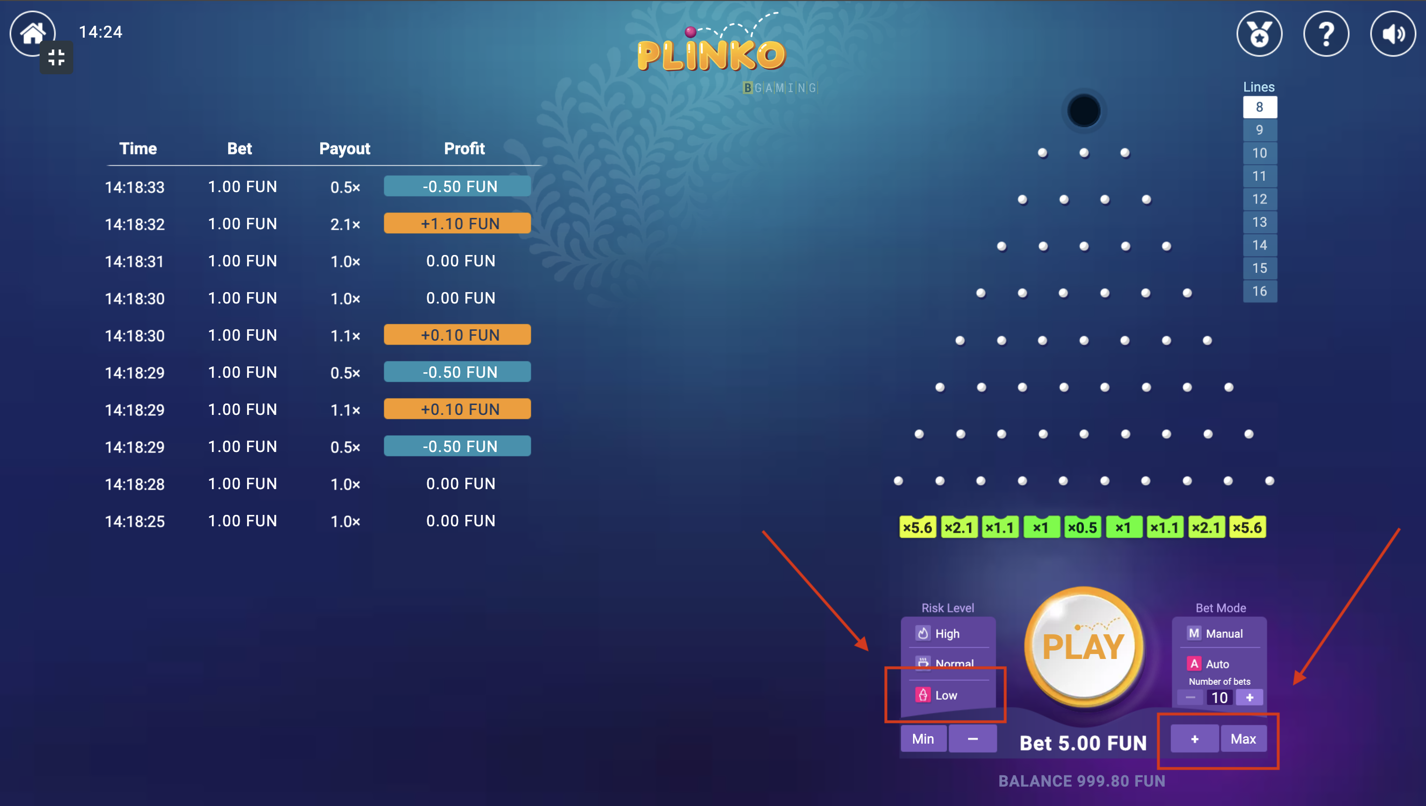 Jogo Plinko on-line | Qual é a estratégia por trás das apostas altas e do risco baixo?